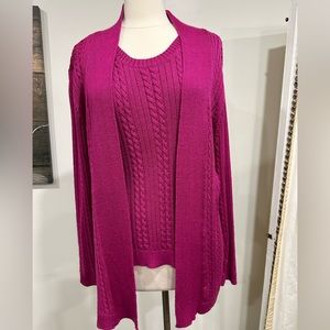 Chicos 2 piece sweater set Large
